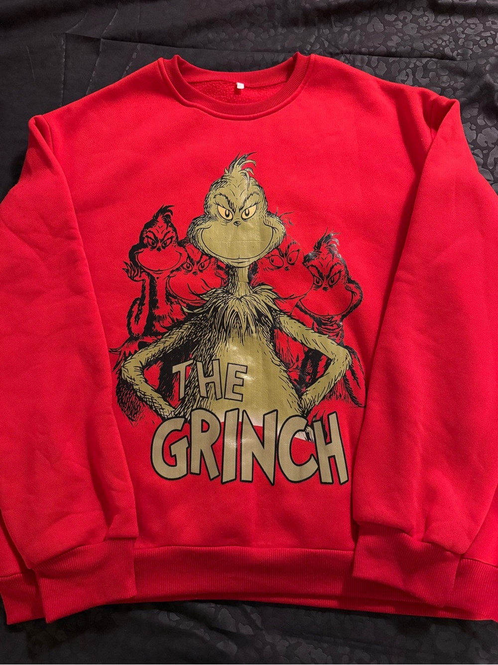 Amazon Red The Grinch Graphic Crewneck Sweater